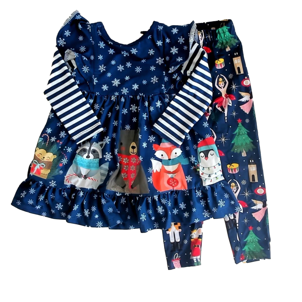 Little Millie Girls Navy Christmas Apparel Sets size: 12-18 Months